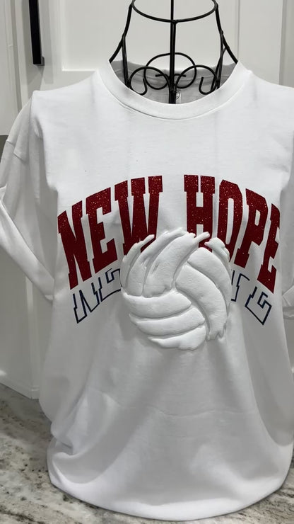 Stacked Mascot Volleyball Tee