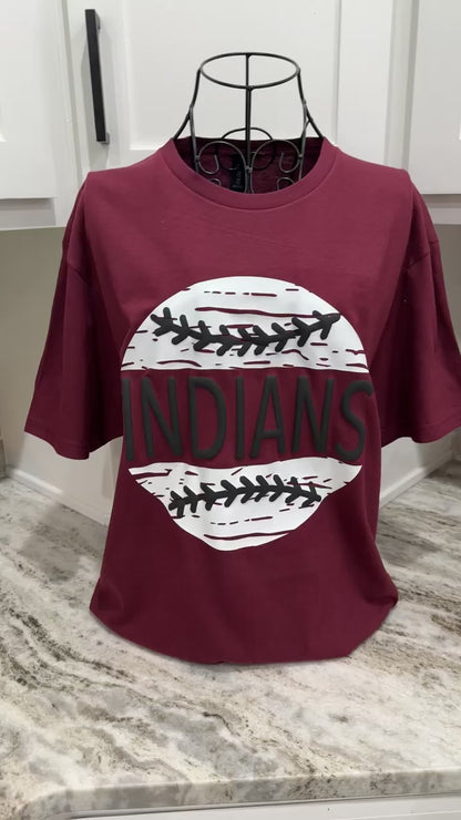 Personalized Grunge Baseball/Softball puff Tee