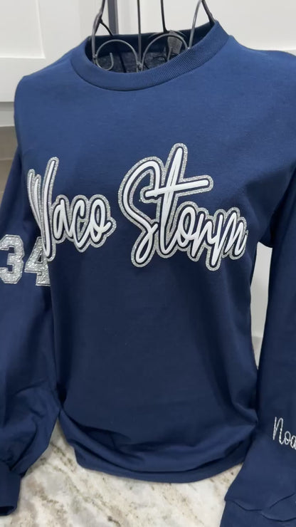 Personalized Sports Glitter & Puff Tee